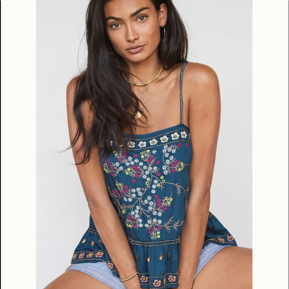 Anthropologie Embroidered and Beaded Peplu…